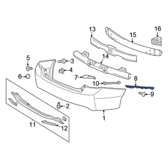 Honda OE - Right Bumper Cover Spacer