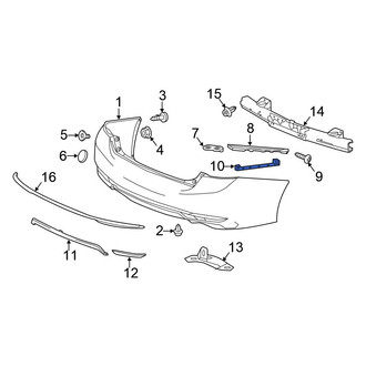 Honda OE - Rear Bumper Cover Support Rail