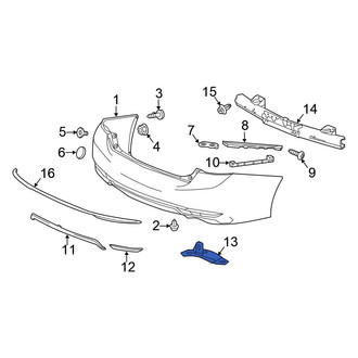 Honda OE - Rear Right Bumper Cover Spacer Panel