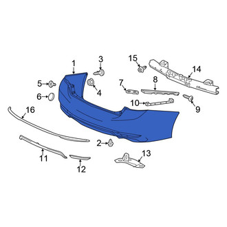 Honda OE - Rear Bumper Cover
