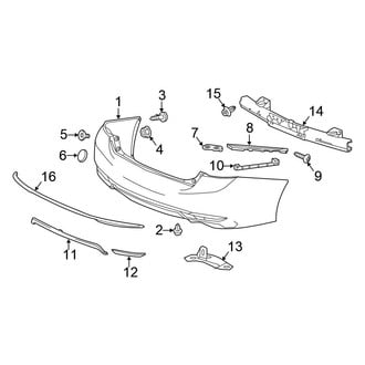 Honda OE - Rear Bumper - Bumper & Components (Sedan)