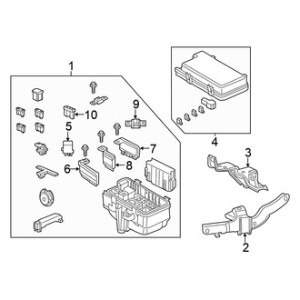 Honda OE - Electrical - Fuse & Relay (High Voltage Engine Compartment), (Hybrid / Hybrid EX-L / Hybrid Touring)