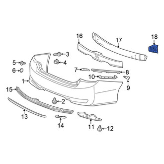 Honda OE - Rear Left Bumper Impact Bar Bracket