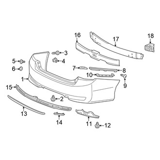 Honda OE - Rear Bumper - Bumper & Components (Plug-In)