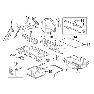 Honda OE - Rear Body & Floor - Interior Trim (Trim & Components), (Hybrid / Hybrid EX-L / Hybrid Touring)