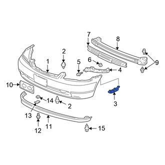 Honda OE - Front Left Bumper Cover Stop