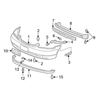 Honda OE - Front Bumper - Bumper & Components (1.7L CNG / Gas)