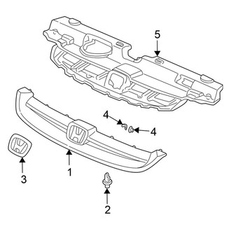 Honda OE - Grille & Components (DX / EX / HX / LX Coupe)
