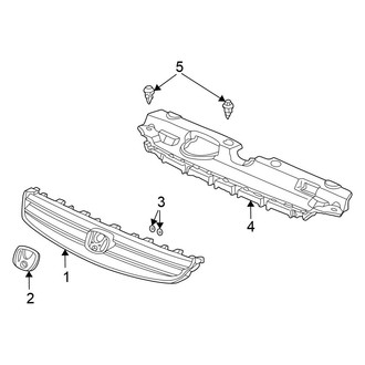Honda OE - Grille & Components (DX / EX / GX / LX Sedan)