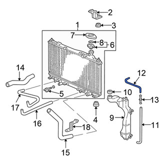 Honda OE - Engine Coolant Reservoir Hose