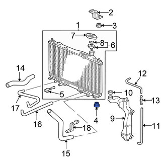 Honda OE - Lower Radiator Insulator