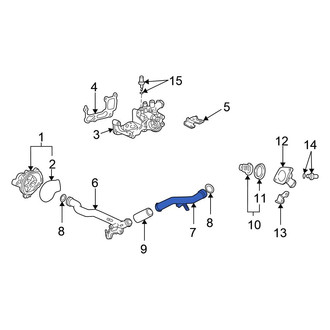 Honda OE - Engine Water Pump Outlet Pipe