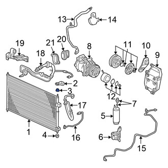 Honda OE - Upper A/C Condenser Bracket Insulator