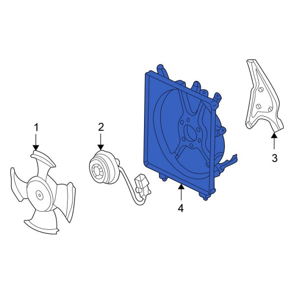 Honda OE 38615PLCN01 A/C Condenser Fan Shroud