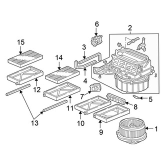 Honda OE - Air Conditioner & Heater - Blower Motor & Fan (1.7L CNG / Gas)