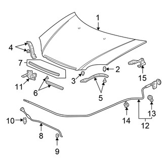 Honda OE - Hood & Components (1.7L CNG / Gas)