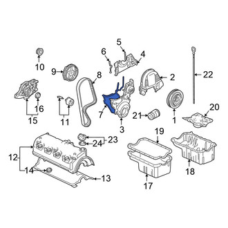 Honda OE - Lower Engine Timing Cover Gasket
