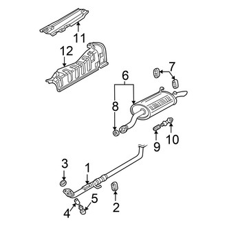 Honda OE - Exhaust System - Exhaust Components (DX / LX)