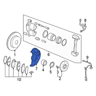 Honda OE - Front Brake Dust Shield