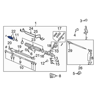 Honda OE - Right Rack and Pinion Bellows