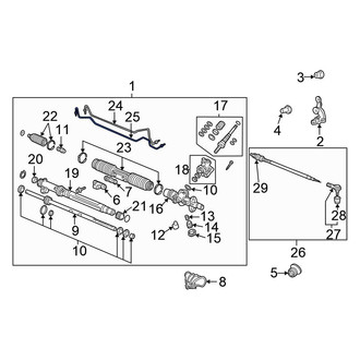 Honda OE - Front Left Power Steering Line