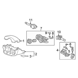 Honda OE - Steering Column - Shroud, Switches & Levers (1.7L CNG / Gas)