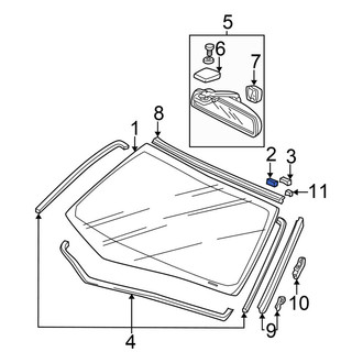 Honda OE - Outer Windshield Clip