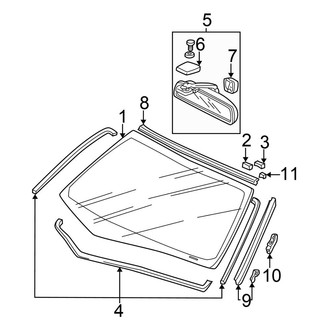 Honda OE - Windshield - Glass (DX / EX / HX / LX Coupe)