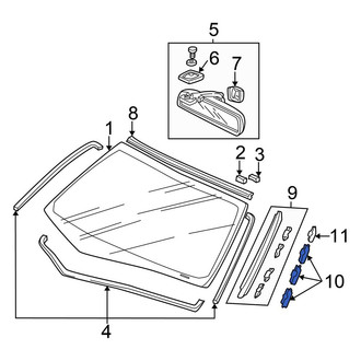 Honda OE - Windshield Molding Clip