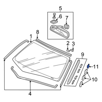 Honda OE - Windshield Molding Clip