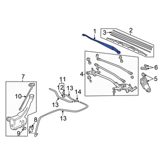 Honda OE - Left Wiper Arm