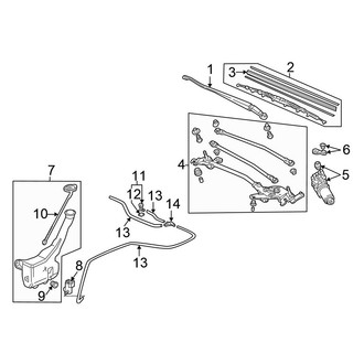 Honda OE - Windshield - Wiper & Washer Components (USA Built)