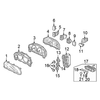 Honda OE - Instrument Panel - Cluster & Switches (EX / EX Special Edition / GX / HX / LX / LX Special Edition / Value Package)