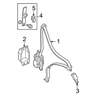 Honda OE - Restraint Systems - Front Seat Belts (DX / EX / GX / LX Sedan)