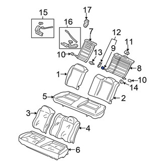 Honda OE - Rear Inner Seat Back Frame Sleeve