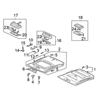 Honda OE - Roof - Interior Trim (DX / EX / HX / LX Coupe)