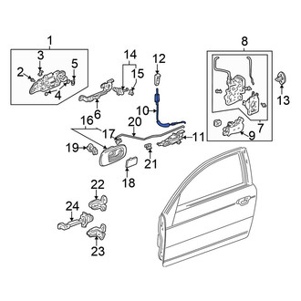 Honda OE - Front Door Latch Cable