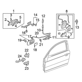 Honda OE - Door - Lock & Hardware (Coupe)