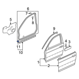 Honda OE - Front Lower Door Seal Clip
