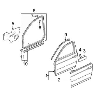 Honda OE - Front Door - Door & Components (DX / EX / GX / LX Sedan)