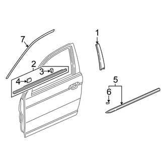 Honda OE - Front Door - Exterior Trim (DX / EX / GX / LX Sedan)