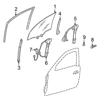 Honda OE - Front Door - Glass & Hardware (EX / GX / LX Sedan)