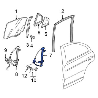 Honda OE - Front Right Window Regulator