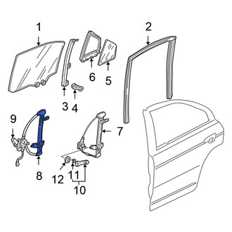 Honda OE - Rear Left Window Regulator