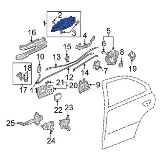 Honda OE - Front Left Outer Exterior Door Handle
