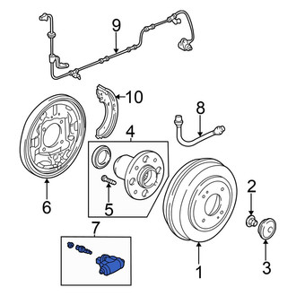 Honda OE - Rear Left Drum Brake Wheel Cylinder
