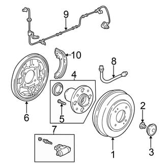 Honda OE - Rear Suspension - Brake Components (HX)