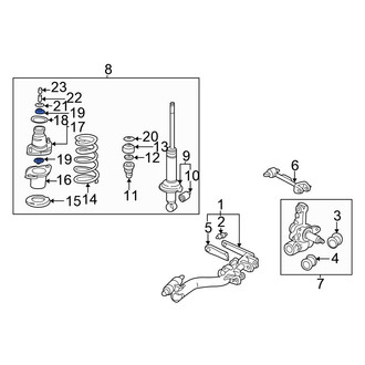 Honda OE - Rear Upper Suspension Strut Mount Insulator