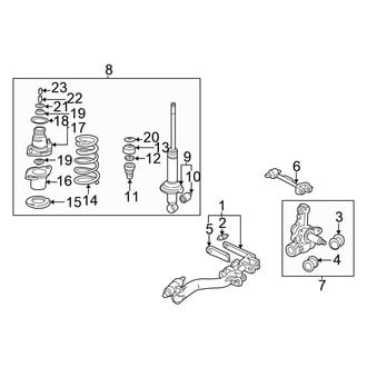 Honda OE - Rear Suspension - Suspension Components (DX / EX / HX / LX Coupe)