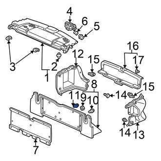 Honda OE - Lower Quarter Panel Trim Panel Clip